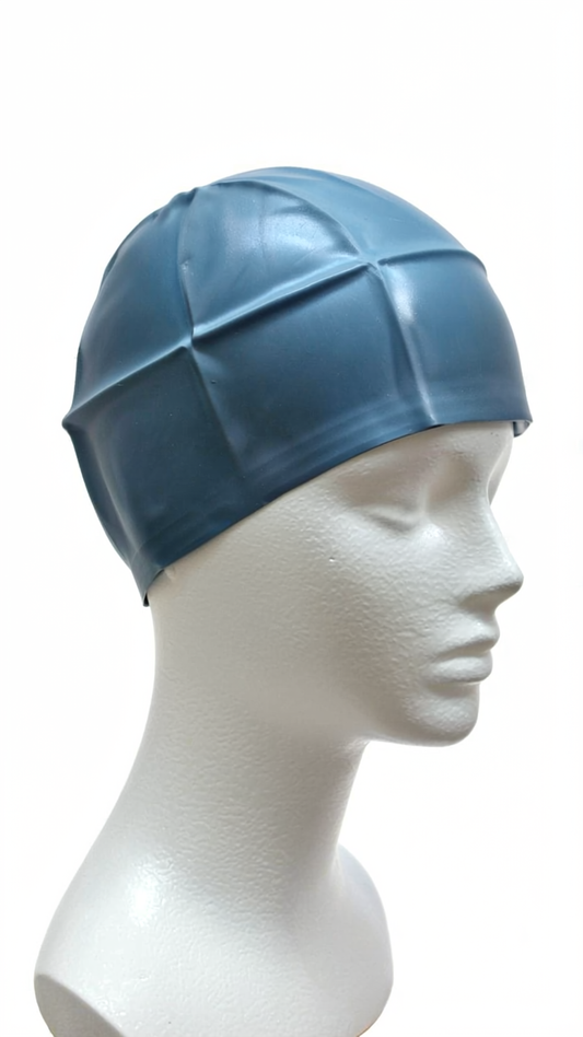 Gorro de Natación de Silicona Color Azul Grisáceo