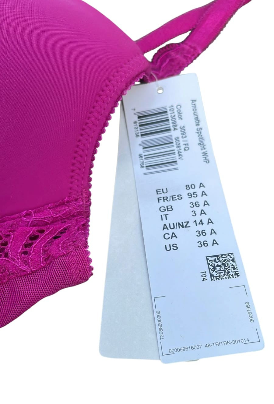 Sujetador Triumph Fucsia Talla 95A – Elegancia con Encaje y Máxima Comodidad