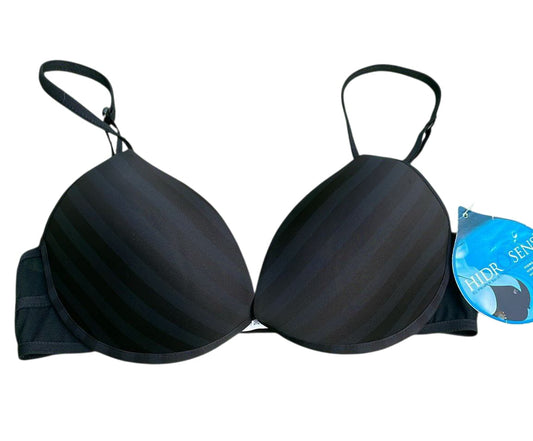 Sujetador Hidrosens Negro con Rayas Talla 90B – Confort Inteligente y Estilo Moderno