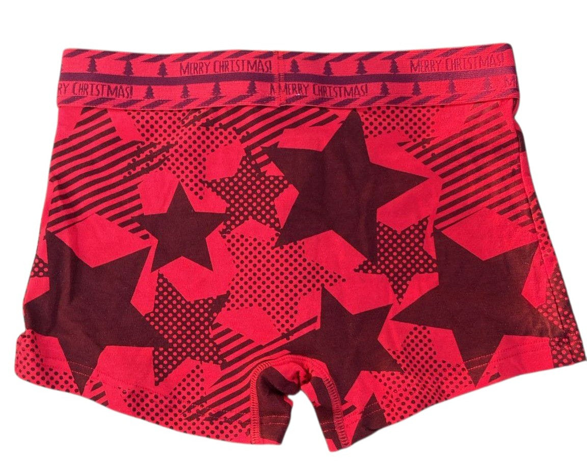 Bóxer Infantil Rojo con Estrellas – Talla 10 Años