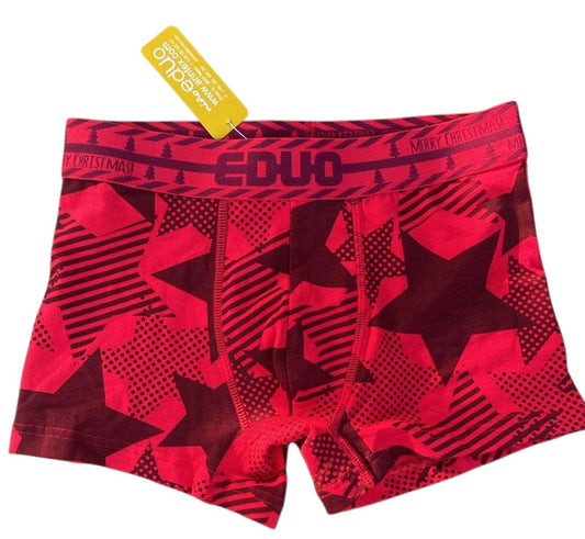 Bóxer Infantil Rojo con Estrellas – Talla 10 Años
