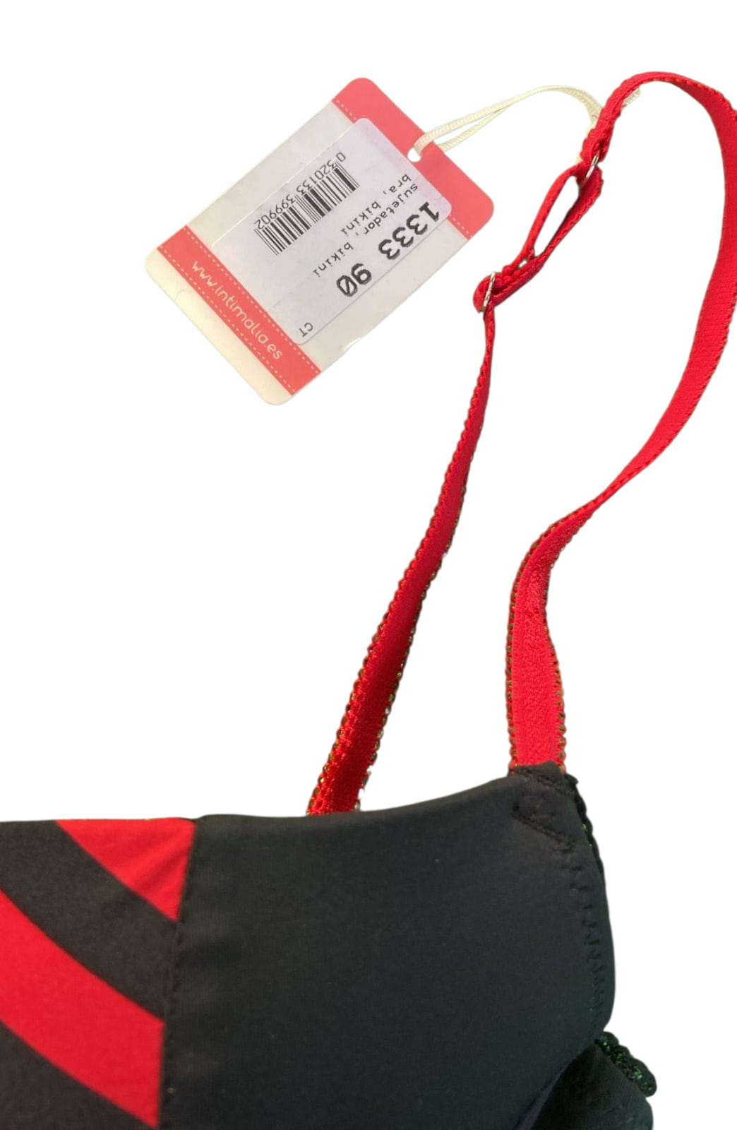 Sujetador Estilo Marinero Rojo y Negro – Talla 90B