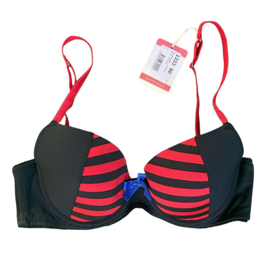 Sujetador Estilo Marinero Rojo y Negro – Talla 90B