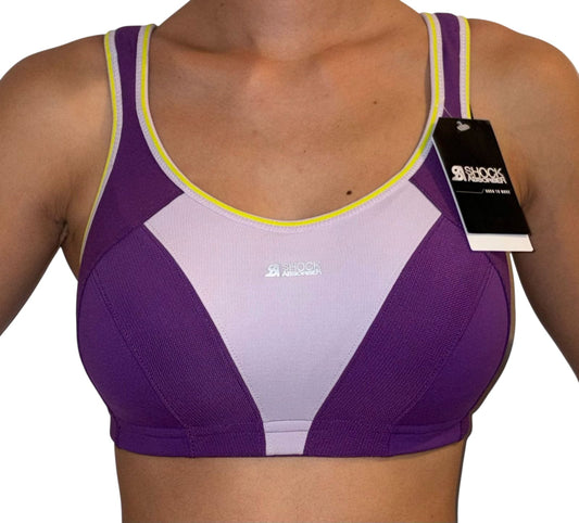 Sujetador Deportivo Shock Absorber Lila – Máxima Sujeción y Estilo