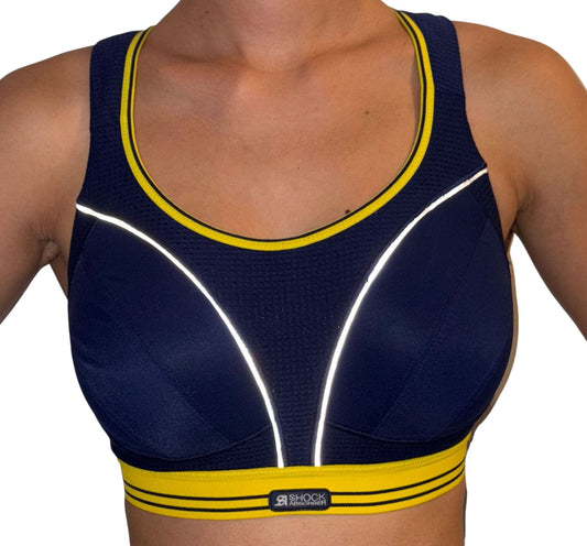Sujetador Deportivo Shock Absorber Azul Marino – Sujeción de Alto Impacto con Estilo Vibrante