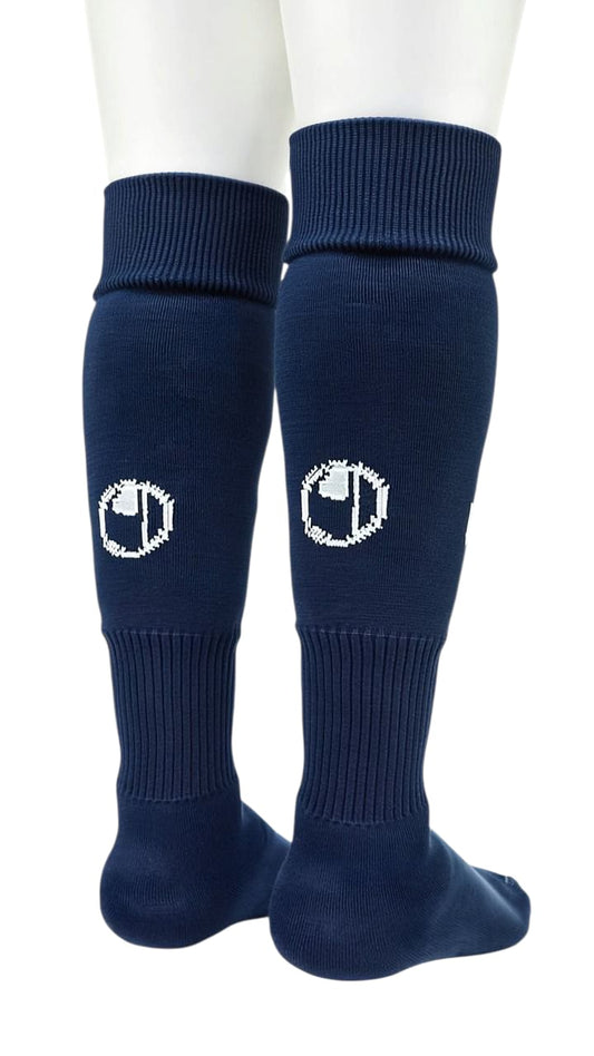 Calcetas de Fútbol Azul Marino con Logo Bordado