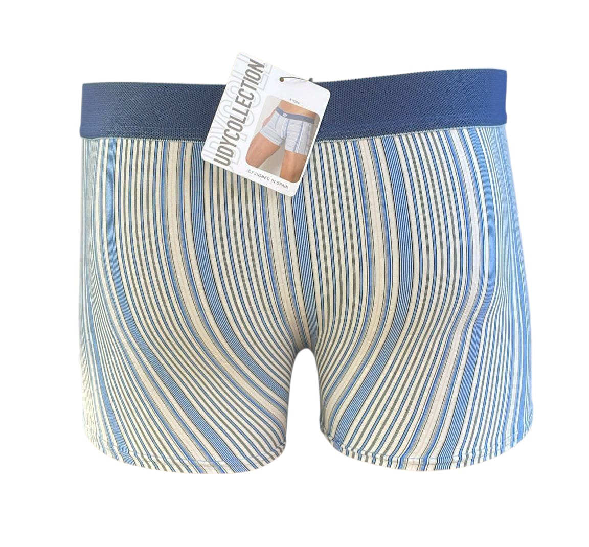 Bóxer Masculino UDY "Rayas Clásicas Azul"