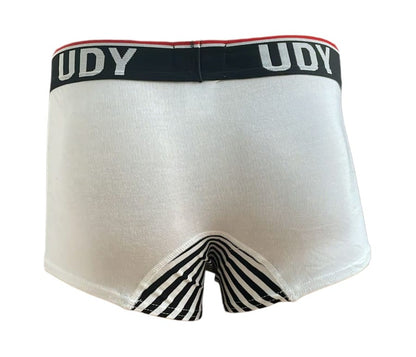 Boxer Masculino UDY Collection Rayas Blancas y Negras