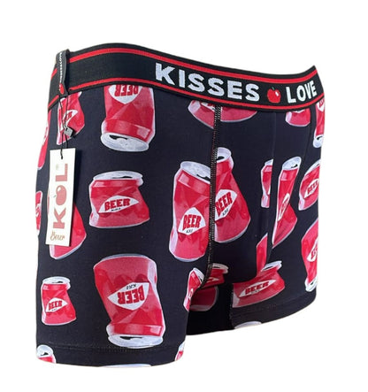 Bóxer para Hombre Kisses & Love Estampado de Latas de Cerveza