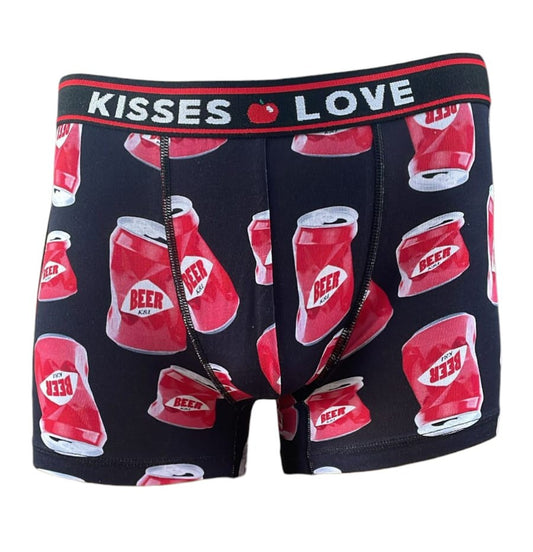 Bóxer para Hombre Kisses & Love Estampado de Latas de Cerveza