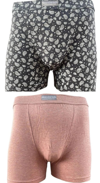 Pack de 2 Bóxers para Hombre Abanderado – Estampado Clásico y Color Liso
