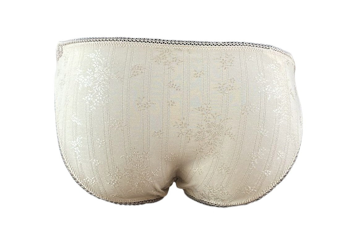 Braga Clásica Beige con Encaje – Talla M