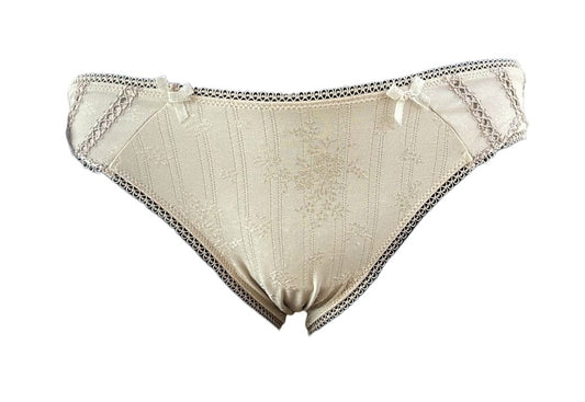 Braga Clásica Beige con Encaje – Talla M