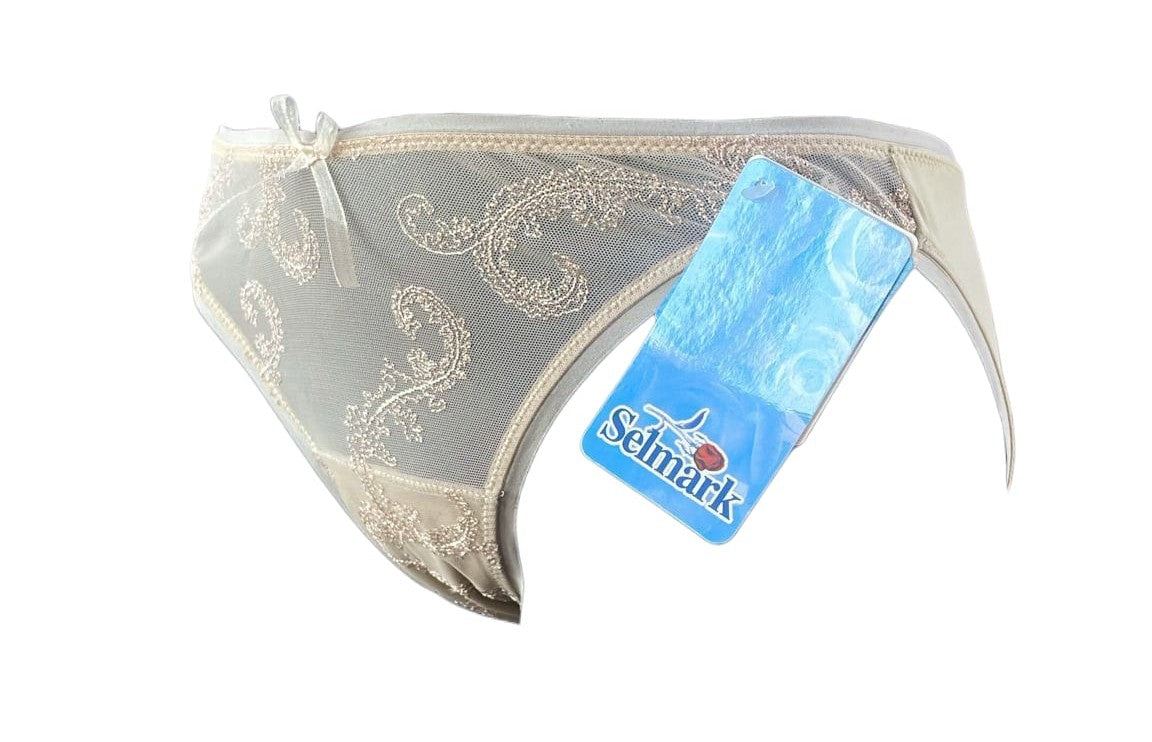 Braga Beige con Bordado Elegante – Talla M