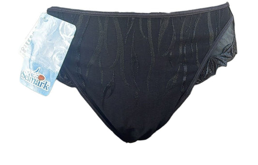 Braga Clásica Negra con Detalle Fruncido – Talla L