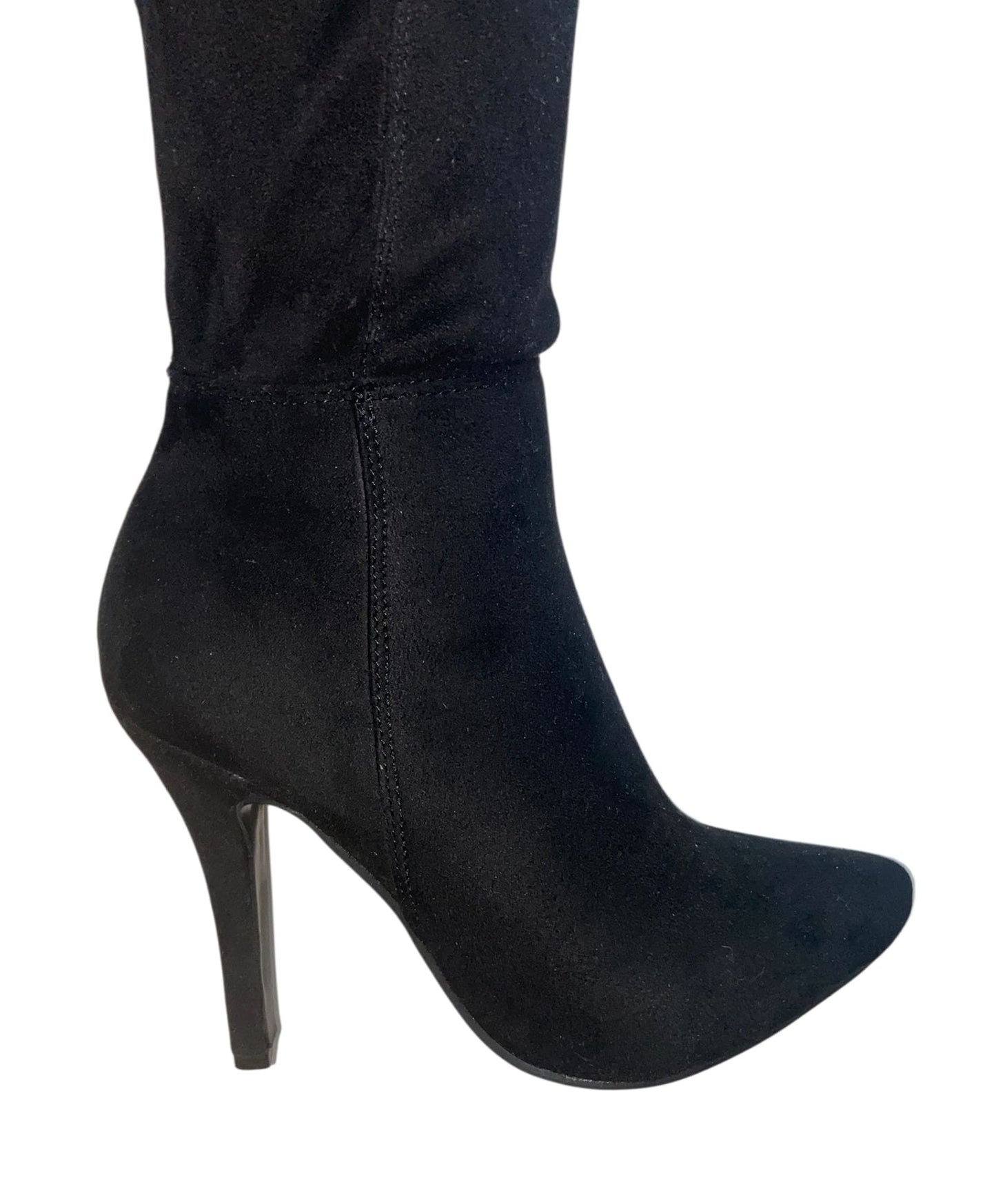 Botas Altas de Tacón “Black Elegance” – Estilo Sobre la Rodilla