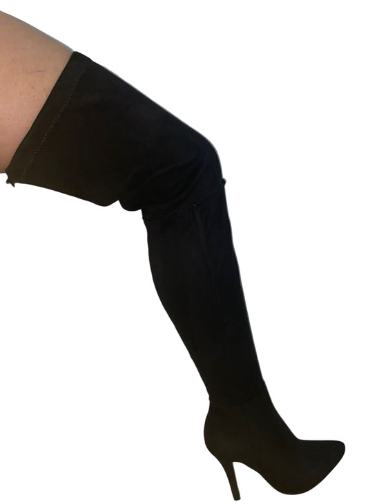 Botas Altas de Tacón “Black Elegance” – Estilo Sobre la Rodilla
